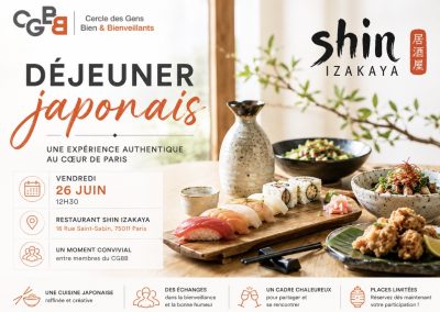 Déjeuner japonais au Shin Izakaya en petit comité