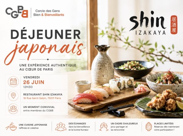 Déjeuner japonais au Shin Izakaya en petit comité